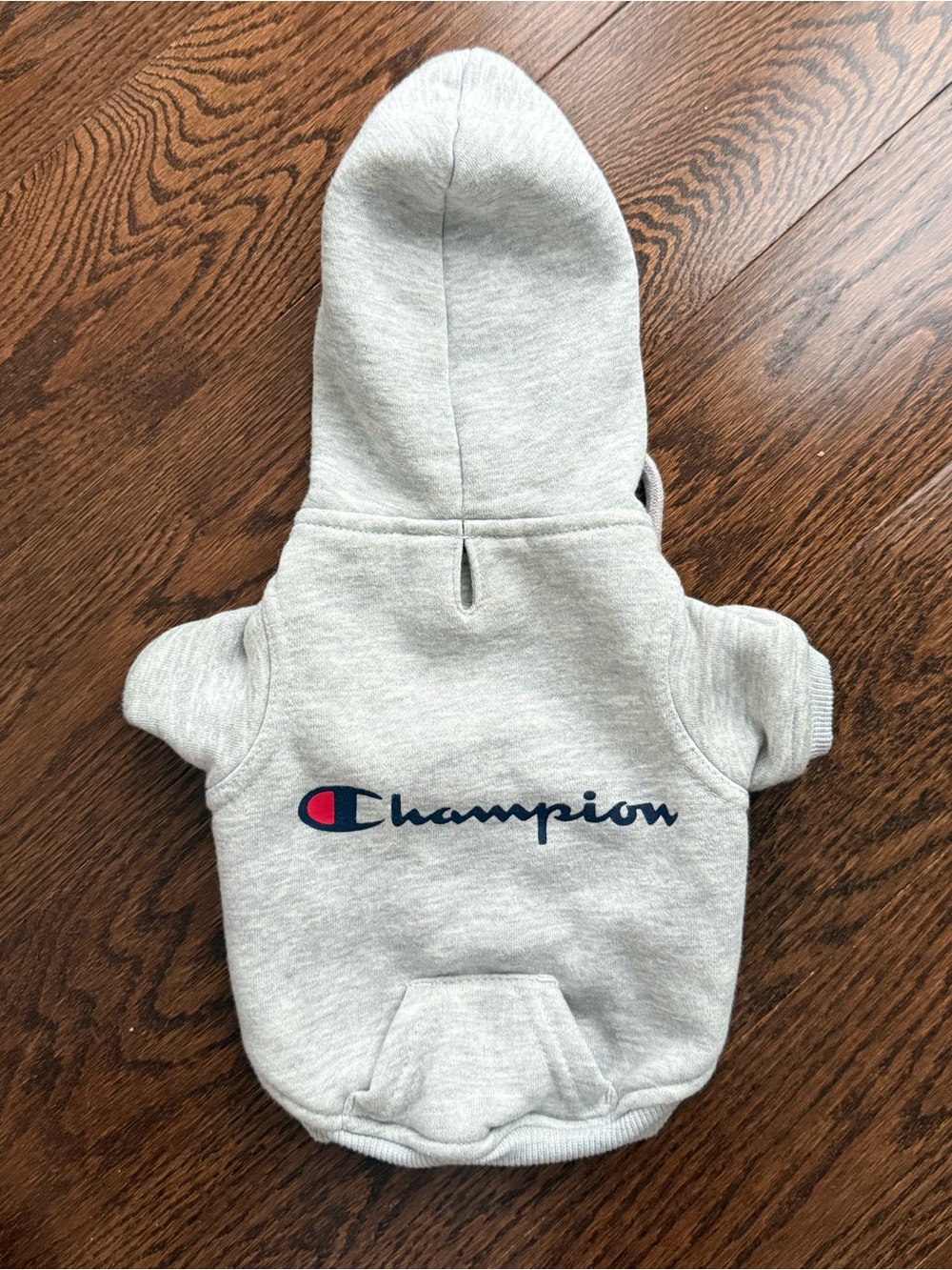 Champion Pet Dog Hoodie Gray Fleece Pullover Sweatshirt XS Small Dog
